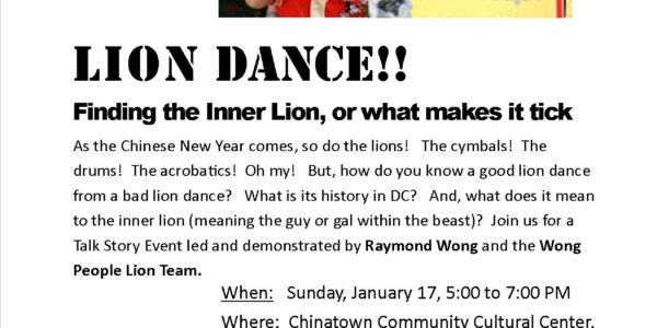 Talk Story Event: Lion Dance in DC