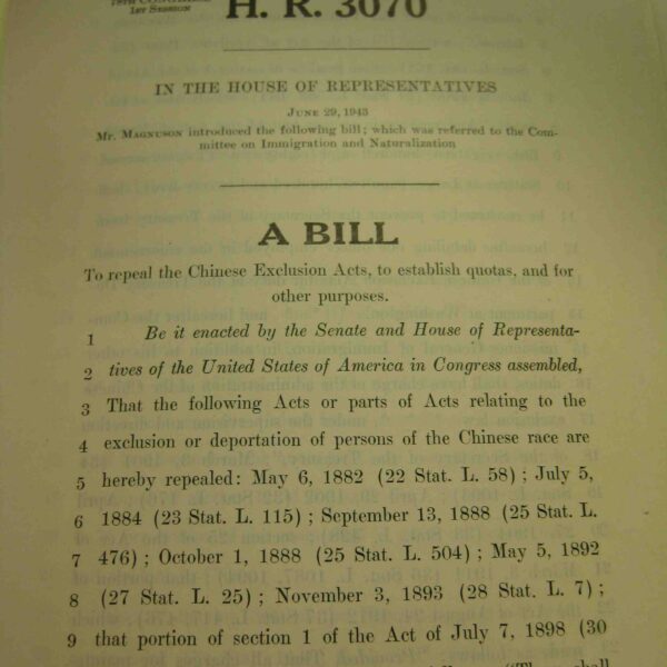 House GOP: We Remember the Repeal of the Chinese Exclusion Laws